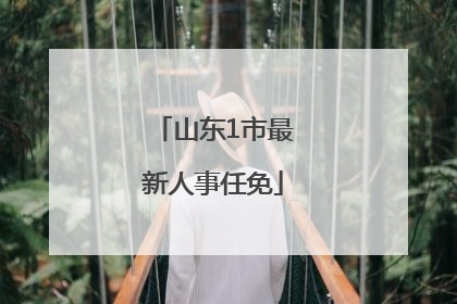 山东1市最新人事任免