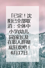 已定！沈阳已全部取消：全体中小学(幼儿园)家长及在职人群彻底狂欢吧！6月17日开始实行！18岁及以上可参加25年学历提升报名！