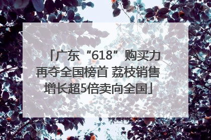 广东“618”购买力再夺全国榜首 荔枝销售增长超5倍卖向全国