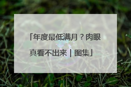年度最低满月？肉眼真看不出来｜图集