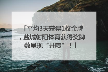 平均3天获得1枚金牌，盐城射阳体育获得奖牌数呈现“井喷”！