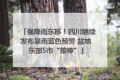 强降雨东移！四川继续发布暴雨蓝色预警 盆地东部5市“接棒”