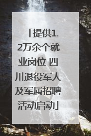 提供1.2万余个就业岗位 四川退役军人及军属招聘活动启动