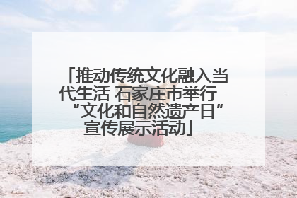 推动传统文化融入当代生活 石家庄市举行“文化和自然遗产日”宣传展示活动