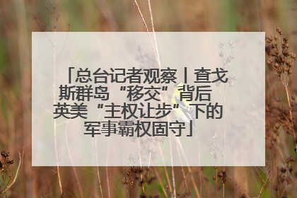 总台记者观察丨查戈斯群岛“移交”背后 英美“主权让步”下的军事霸权固守