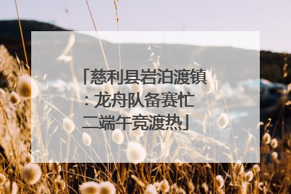 慈利县岩泊渡镇：龙舟队备赛忙 二端午竞渡热