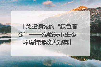 戈壁钢城的“绿色答卷”——嘉峪关市生态环境持续改善观察
