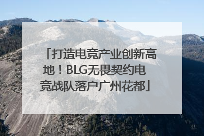打造电竞产业创新高地！BLG无畏契约电竞战队落户广州花都