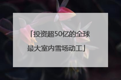 投资超50亿的全球最大室内雪场动工