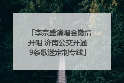 李宗盛演唱会燃情开唱 济南公交开通9条歌迷定制专线