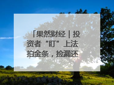 果然财经｜投资者“盯”上法拍金条，捡漏还是风险？