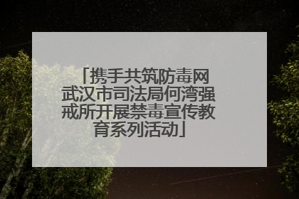 携手共筑防毒网 武汉市司法局何湾强戒所开展禁毒宣传教育系列活动