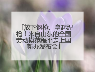 放下钢枪、拿起焊枪！来自山东的全国劳动模范程平走上国新办发布会