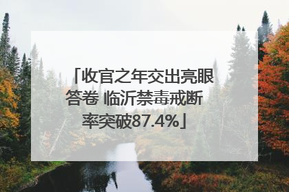 收官之年交出亮眼答卷 临沂禁毒戒断率突破87.4%