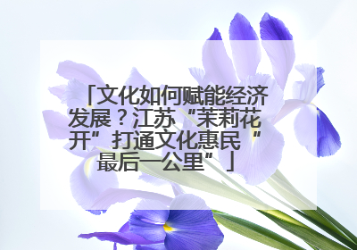 文化如何赋能经济发展？江苏“茉莉花开”打通文化惠民“最后一公里”