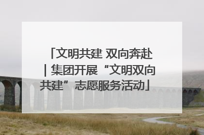 文明共建 双向奔赴｜集团开展“文明双向共建”志愿服务活动