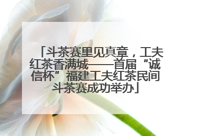 斗茶赛里见真章，工夫红茶香满城——首届“诚信杯”福建工夫红茶民间斗茶赛成功举办
