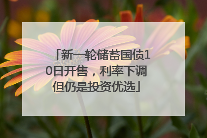 新一轮储蓄国债10日开售，利率下调但仍是投资优选
