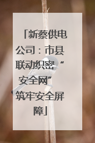 新蔡供电公司：市县联动织密“安全网” 筑牢安全屏障