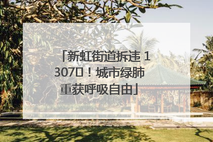 新虹街道拆违 1307㎡！城市绿肺重获呼吸自由
