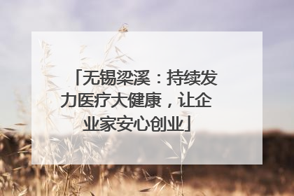 无锡梁溪：持续发力医疗大健康，让企业家安心创业