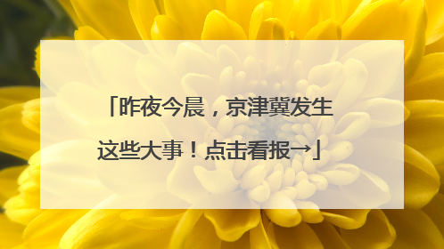 昨夜今晨，京津冀发生这些大事！点击看报→