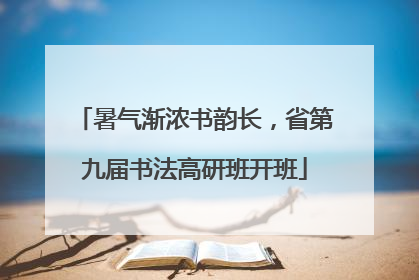 暑气渐浓书韵长，省第九届书法高研班开班