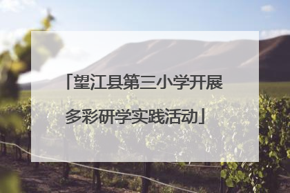 望江县第三小学开展多彩研学实践活动