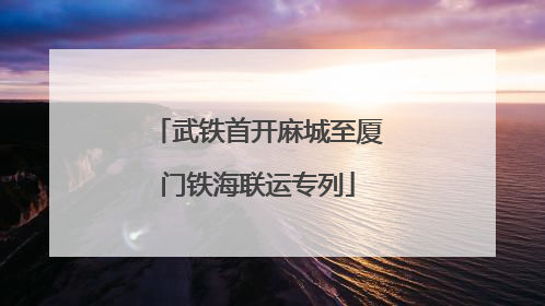 武铁首开麻城至厦门铁海联运专列