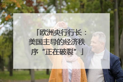 欧洲央行行长：美国主导的经济秩序“正在破裂”