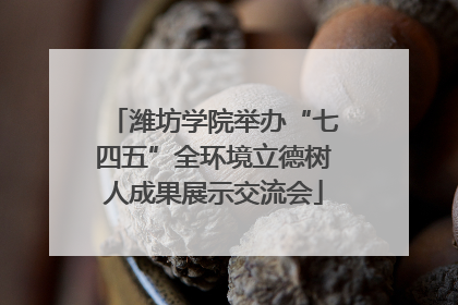 潍坊学院举办“七四五”全环境立德树人成果展示交流会