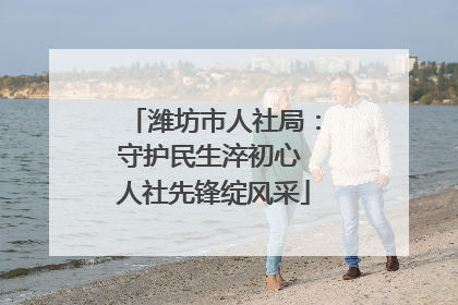 潍坊市人社局：守护民生淬初心 人社先锋绽风采