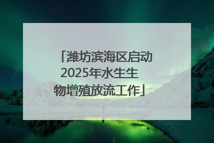 潍坊滨海区启动2025年水生生物增殖放流工作