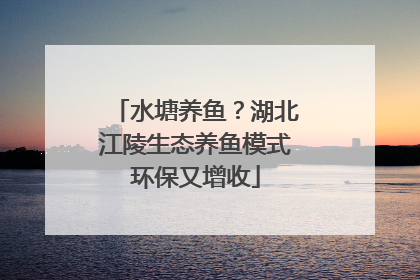 水塘养鱼？湖北江陵生态养鱼模式环保又增收