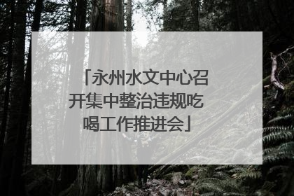永州水文中心召开集中整治违规吃喝工作推进会
