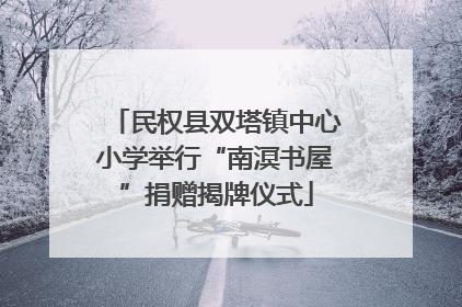 民权县双塔镇中心小学举行“南溟书屋”捐赠揭牌仪式