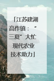 江苏建湖高作镇：“三夏”大忙 现代农业技术助力