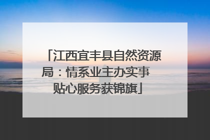 江西宜丰县自然资源局：情系业主办实事 贴心服务获锦旗