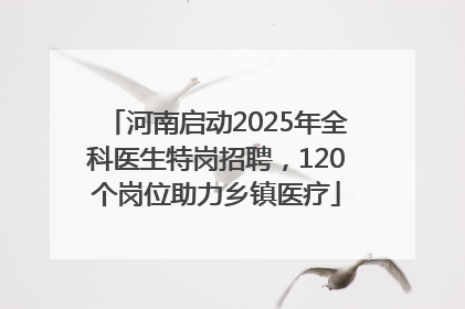 河南启动2025年全科医生特岗招聘，120个岗位助力乡镇医疗