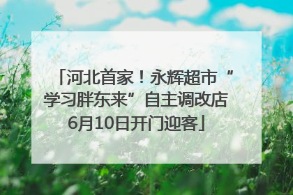 河北首家！永辉超市“学习胖东来”自主调改店6月10日开门迎客
