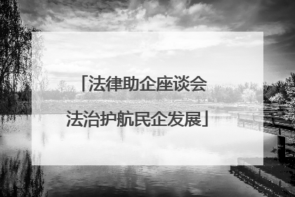 法律助企座谈会 法治护航民企发展