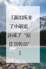 派出所来了小萌宠 还成了“反诈宣传员”