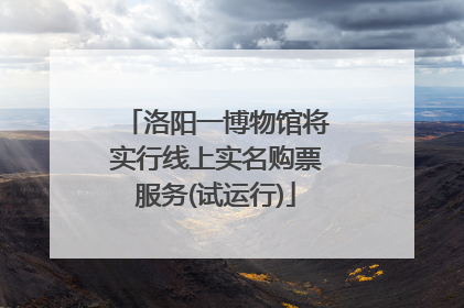 洛阳一博物馆将实行线上实名购票服务(试运行)