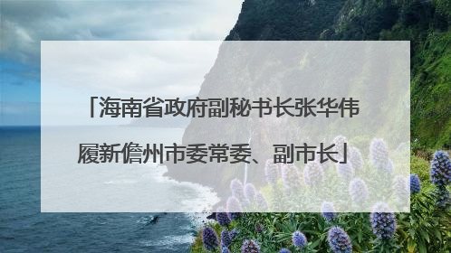 海南省政府副秘书长张华伟履新儋州市委常委、副市长