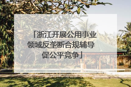 浙江开展公用事业领域反垄断合规辅导 促公平竞争