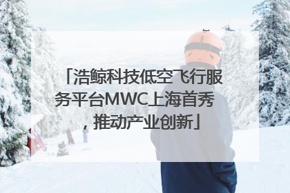 浩鲸科技低空飞行服务平台MWC上海首秀，推动产业创新
