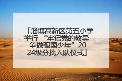 淄博高新区第五小学举行 “牢记党的教导 争做强国少年”2024级分批入队仪式