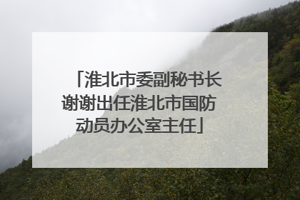 淮北市委副秘书长谢谢出任淮北市国防动员办公室主任