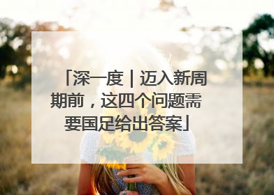 深一度｜迈入新周期前，这四个问题需要国足给出答案