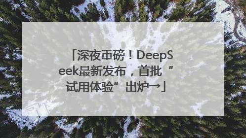 深夜重磅！DeepSeek最新发布，首批“试用体验”出炉→